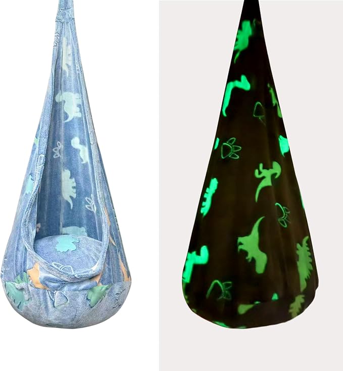 Kids Pod Swing Seat, Flannel Sensory Swing Chair Nightglow by TRAVELBAIC