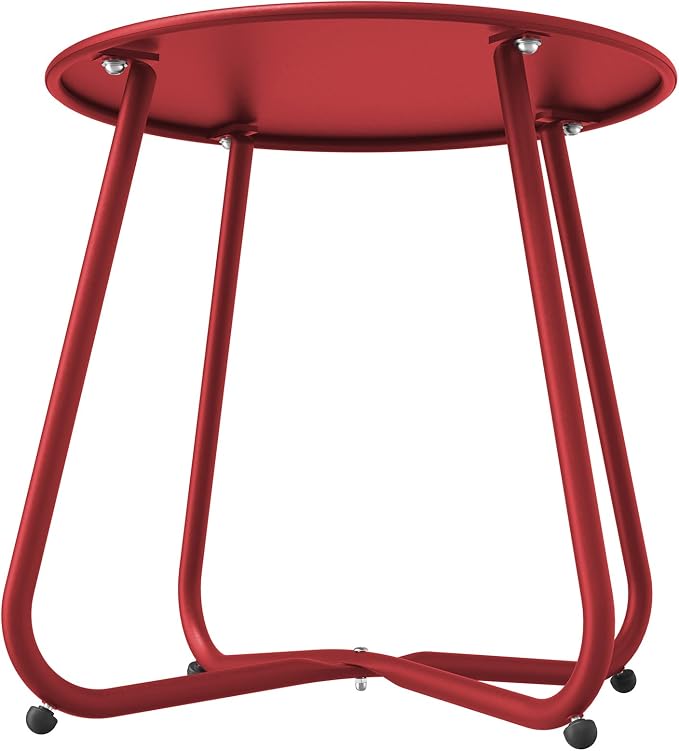 Grand patio Outdoor Side Table 18-inch Round End Table Accent Table - Image 6