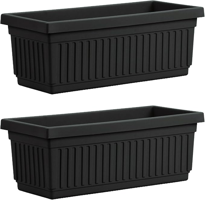HC Companies 30 Inch Long Fluted Plastic Venetian Garden Window Container by TheHCCompanies