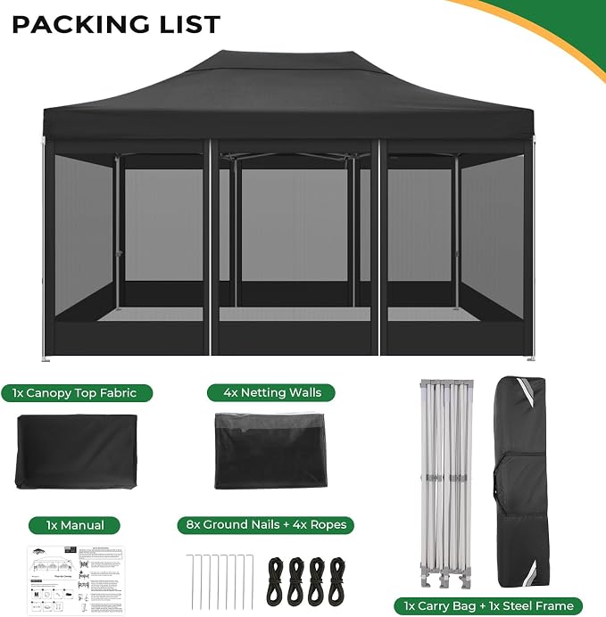 COBIZI 10x15 Heavy Duty Pop Up Canopy - Image 8