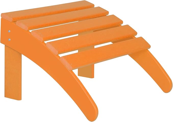 WO Home Furniture Adirondack Ottoman Outdoor Patio Footrest 13.5" Inch Folding by WOHomeFurniture
