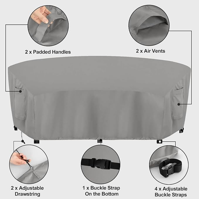 OutdoorLines Waterproof Curved Outdoor Sectional Cover - Image 5