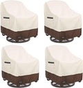 Swivel Patio Chair Cover 4 Pack, 600D Waterproof Heavy Duty Outdoor Chair Cover by UNARK