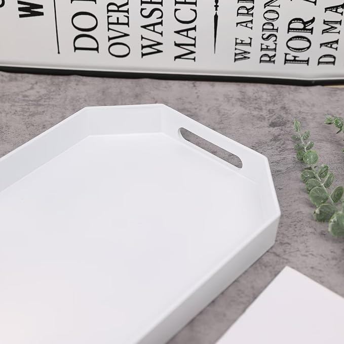 White Octagonal Serving Tray - Image 7