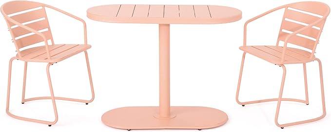 Christopher Knight Home Adley Outdoor Bistro Set, 3-Piece Bistro Table and - Image 4