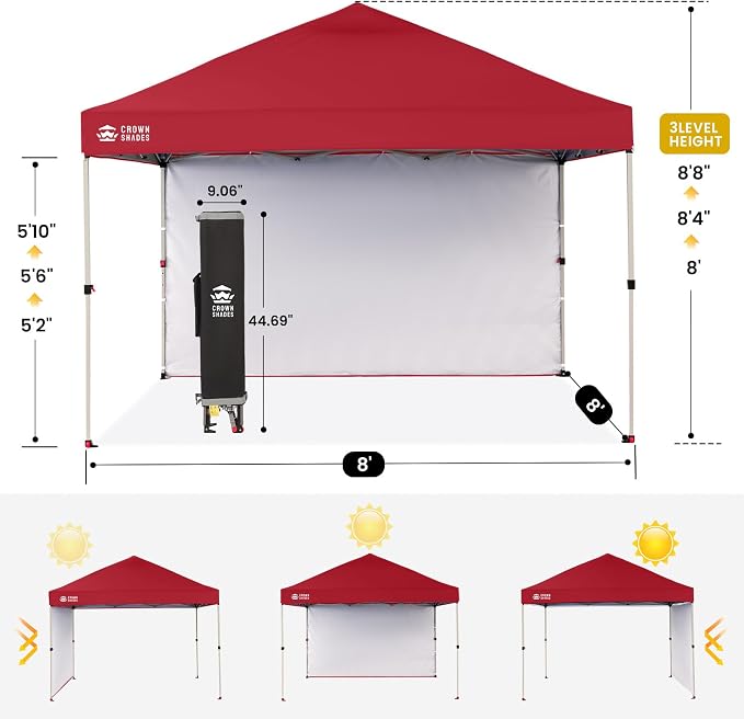 CROWN SHADES 8x8 Pop Up Canopy - Image 3