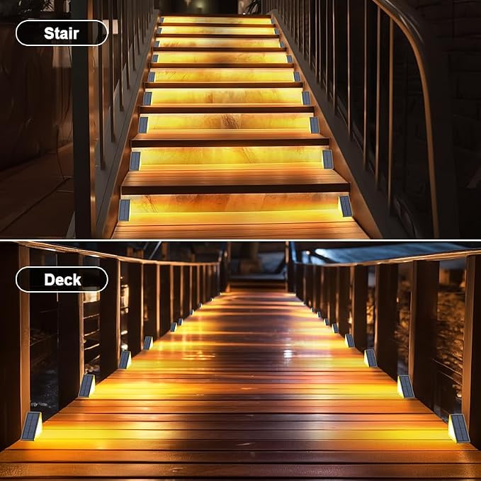 Solar Step Lights for Outside Waterproof IP67, Outdoor Stair Lights 2 Pack - Image 6