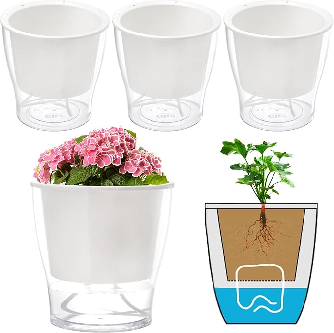 ZOOFOX 4 Pack Self Watering Pots by zoofox