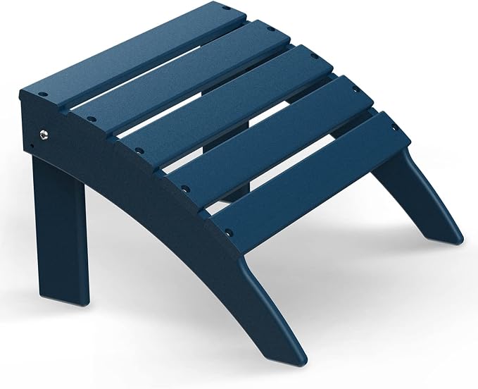 BRIOPAWS Folding Adirondack Ottoman, 19.7W x 18.5L x 13H Inch, HDPE All Weather by BRIOPAWS