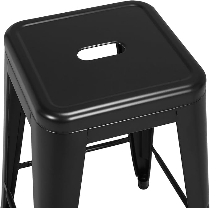 Yaheetech 24 Inch Metal Barstools Set of 4, Counter Height Backless Stools - Image 7
