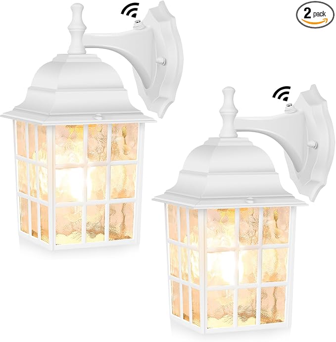 2-Pack Dusk to Dawn Outdoor Wall Light, Waterproof Exterior Wall Lantern by Brightever