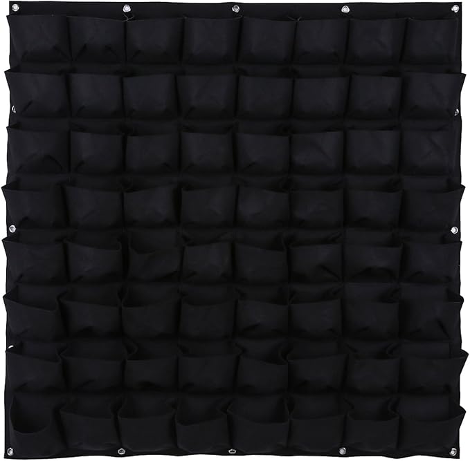 Ogrmar 64 Pockets Vertical Wall Garden Planter Plant Grow Bag by Ogrmar