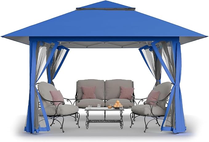 CROWN SHADES 13x13 Pop Up Gazebo, Canopy Tent, Gazebos on Clearance by CrownShades