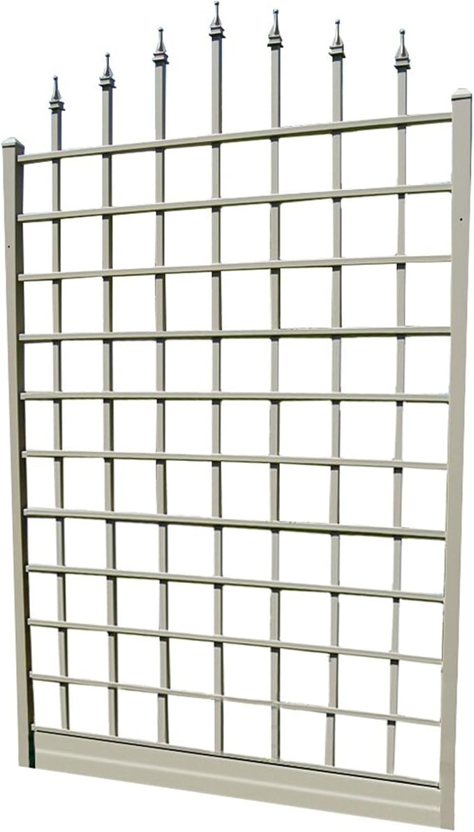 Dura-Trel Winchester Vinyl Trellis, Outdoor Plant Support Frame, Use Against by Dura-trel