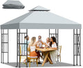 10x10 Canopy Replacement Top Cover Canopy Top Replacement, Double Layer Vented by Qdreclod