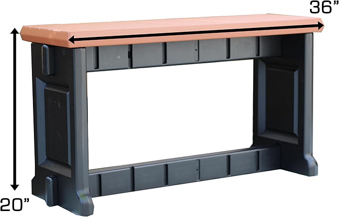 Bench, 1 Pack - Proudly Made in The USA, Click and Lock Hardware-Free Assembly - Image 3