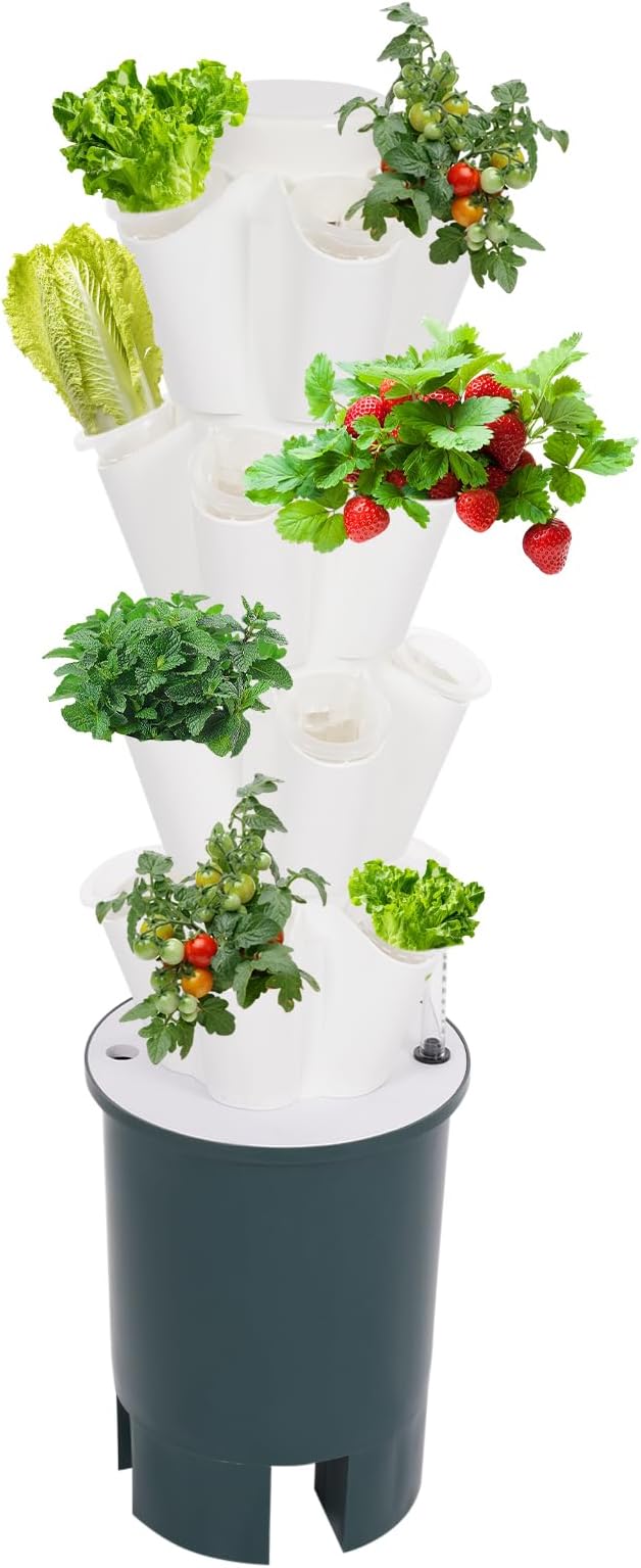 Hydroponic Growing System Indoor, 20-Hole Vertical Garden Planter Germination by TREMENPOW
