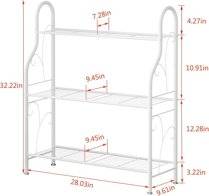 SORCEDAS Plant Stand Indoor Outdoor Plant Shelf 3 Tier Metal Corner Flower - Image 6