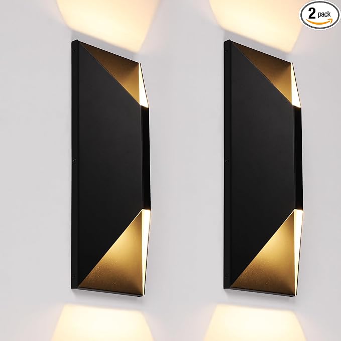 LEONLITE Dimmable LED Up Down Wall Light, CRI 90+, IP65 Waterproof, 10%-100% by LEONLITE