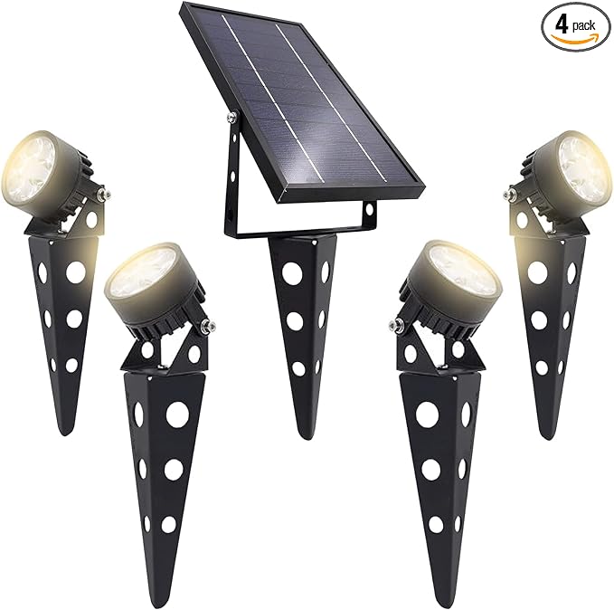 Solar Outdoor Spotlight Legacy 50X 4PK, Garden Landscape Yard Pathway Light by SolarLightMart