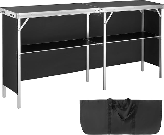 VEVOR Extra Long Folding Portable Bar Tradeshow Podium Table by VEVOR