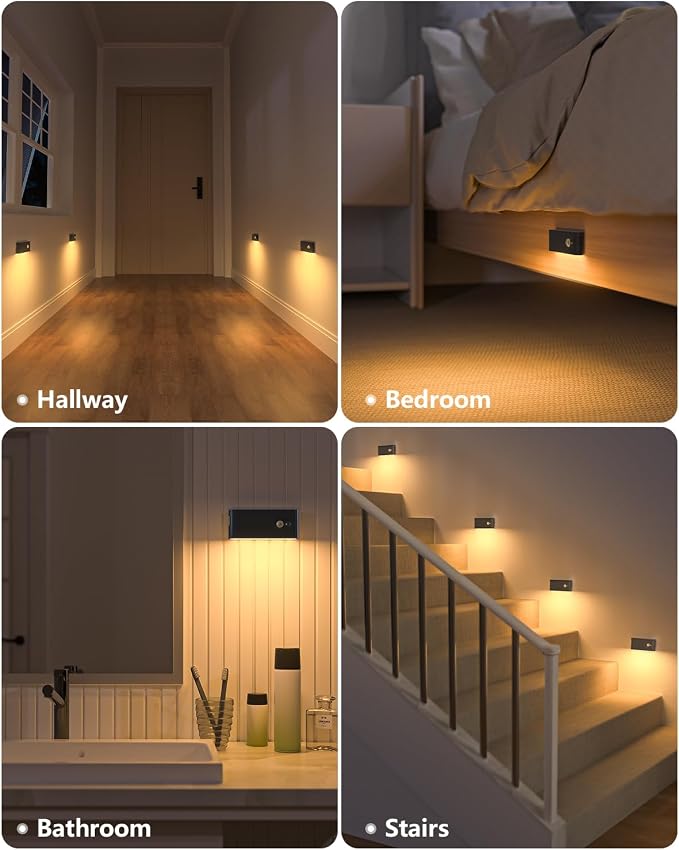 WILLED Rechargeable Night Light, Wireless Stair Lights Indoor, Warm White - Image 3