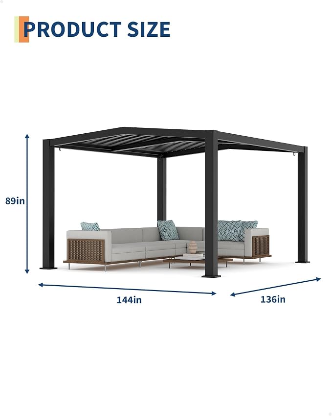 Garvee Louvered Pergola - Image 5