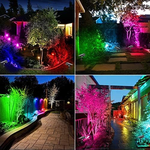T-SUNUS 8 Pack Solar Color Landscape Spotlights, IP65 Waterproof Solar Powered - Image 9