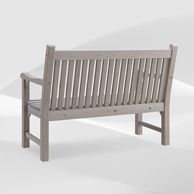 Psilvam Garden Bench, 2-Person Poly Lumber Patio Bench, All-Weather Outdoor - Image 4