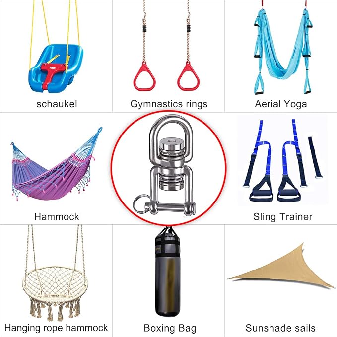 BeneLabel Swing Swivel with 2 Bearing, 360° Rotation, 770LB Capacity, Safest - Image 6