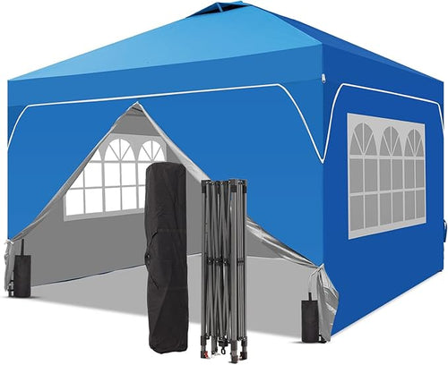 10x10 FT Pop Up Canopy, 1-Button Push Instant Canopy Tent by Oneofics