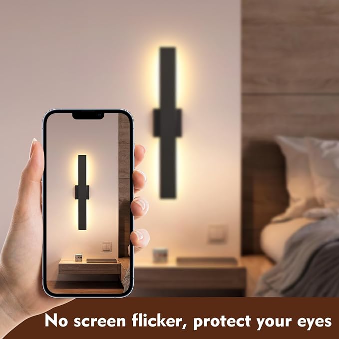 23.6inch Long Outdoor Modern LED Wall Light, 24W Warm White 120V Wall Mount - Image 7