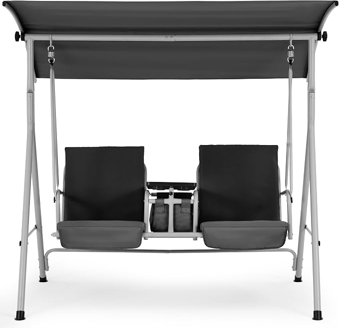 HOMREST 2 Seat Outdoor Porch Swing, Patio Swing - Image 8