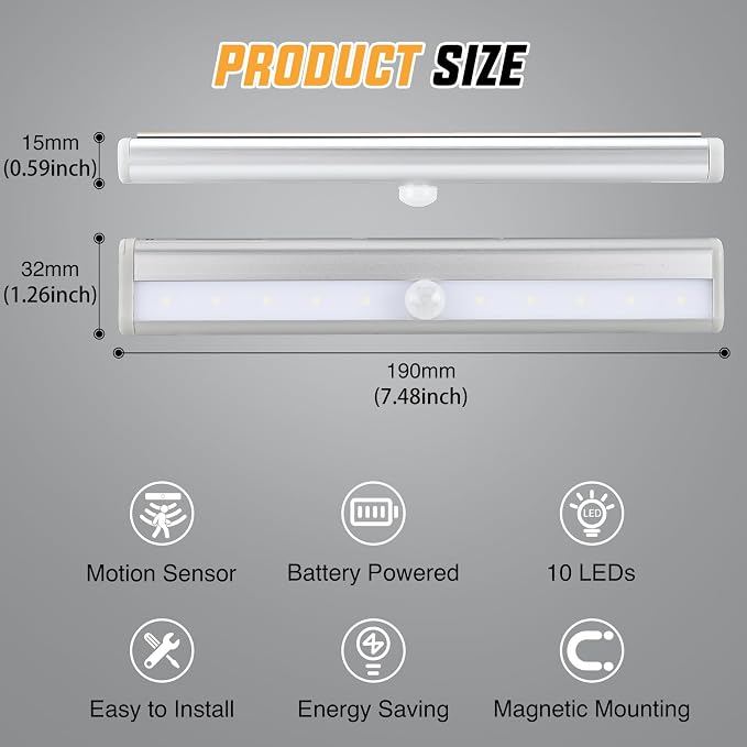 Nilight RV Step Lights 2PCS Motion Sensor Activated LED Bar RV Exterior Lights - Image 2