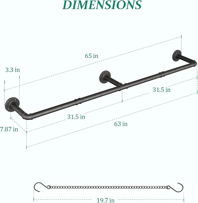 Plant Haning Rod, 2 Pack Hanging Planters - Image 5