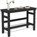 SERWALL 41" Outdoor Bar Table, All Weather HDPE Patio Bar Counter Height Table by SERWALL