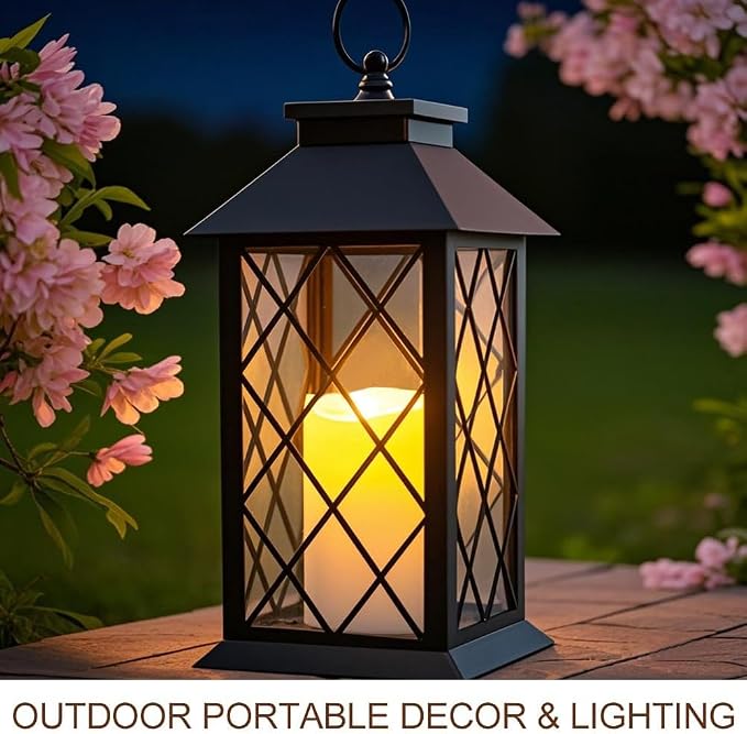 Bright Zeal 2-Pack 13.5" Vintage Candle Lantern - Image 3