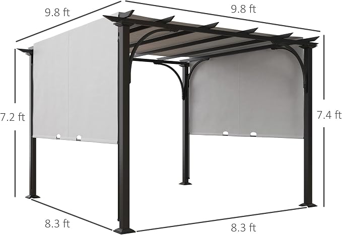 Outsunny 10' x 10' Patio Pergola - Image 7