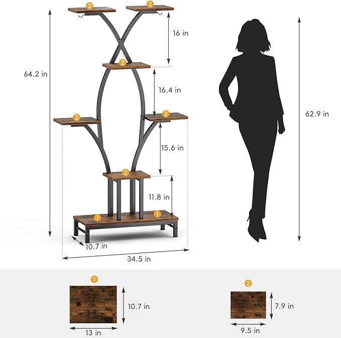 Plant Stand Indoor with Grow Lights - Image 6