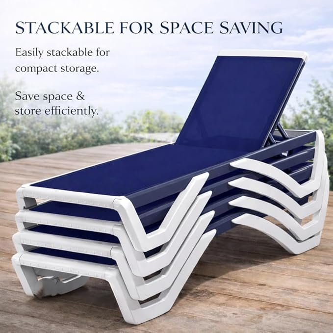 Kozyard Outdoor Chaise Lounge Chair, Full Flat Adjustable Patio Lounger - Image 4