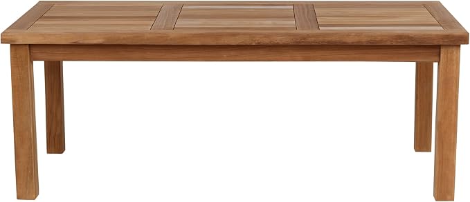Teak Outdoor Coffee Table, Premium Grade A Teak Wood Patio Furniture - Image 4