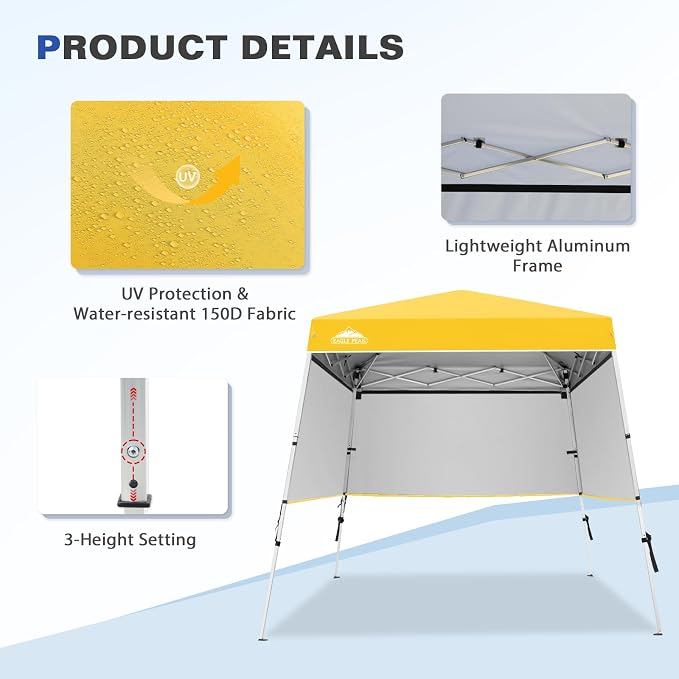 EAGLE PEAK Day Tripper 8x8 Aluminum Super-Lightweight Slant Leg Pop Up Canopy - Image 4