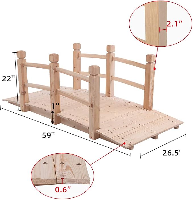 Garden Bridge, Wooden Arc Bridge - Image 2