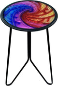 LIFFY Patio Side Tables, Small Round Decorative Metal End Table & Plant Tables by LiffyArt