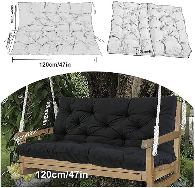 Swing Cushion Replacement Outdoor Porch Waterproof Bench Cushion 2-3 Seater - Image 6