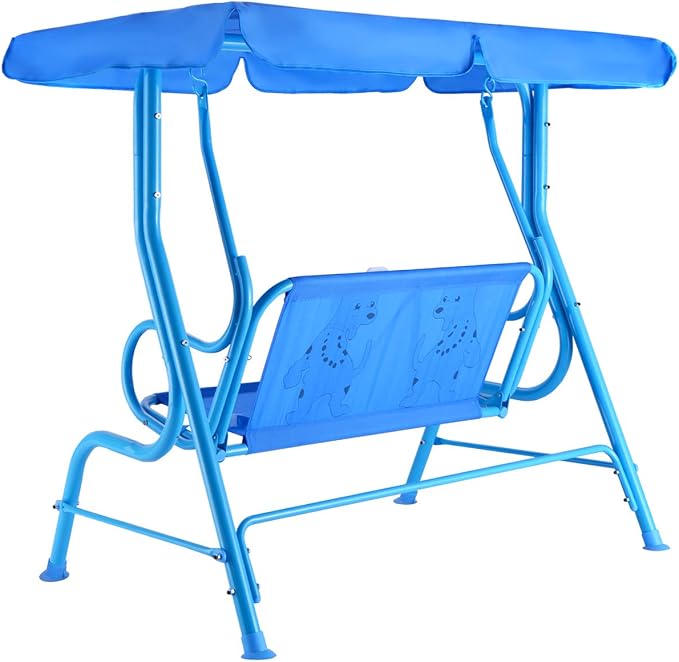 Costzon Kids Porch Swing, All-Weather Patio Swing Bench Hammock w/Adjustable - Image 9