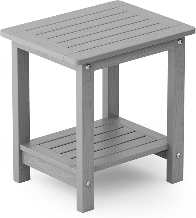 YEFU Outdoor Side Table for Patio: 16" HIPS Weather by YEFU