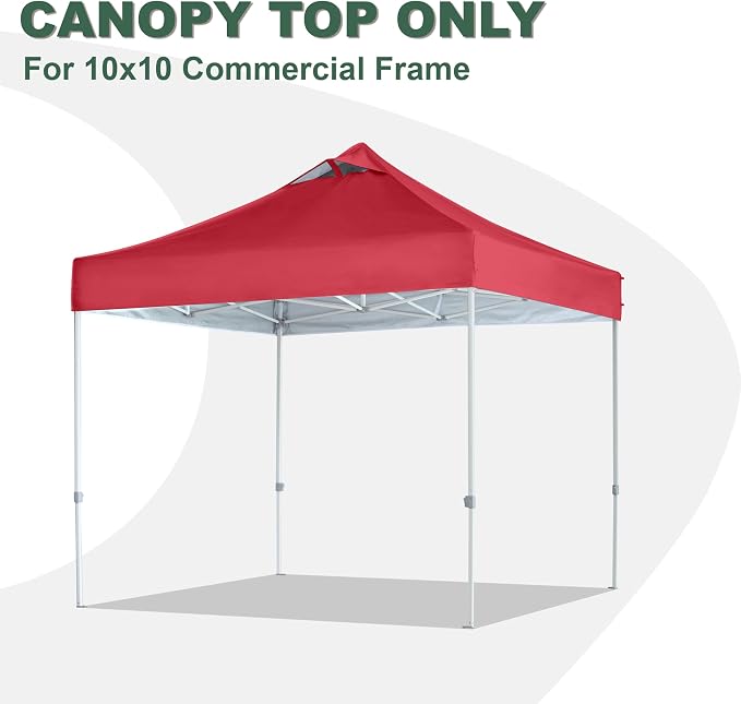 Red Commercial Replacement Canopy Top - Image 2