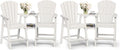 Ciokea Tall Adirondack Chairs Set of 4, HDPE Outdoor Adirondack Bar Stools by CIOKEA