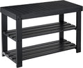 Pipishell Bamboo Shoe Rack Bench, 3 Tier Sturdy Shoe Organizer, Storage Shoe by Pipishell